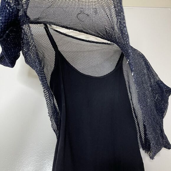 Free People Intimate two timer bodysuit navy blue shimmer mesh overlay XS - Picture 4 of 8